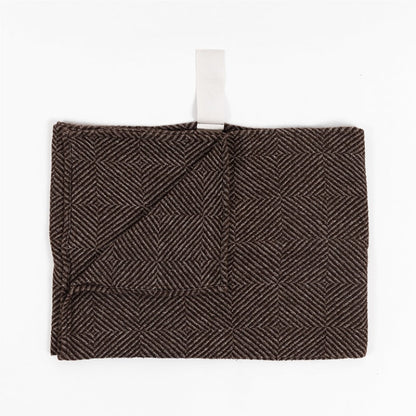 Big Linen Towel - Brown Pattern - Kotikauppa