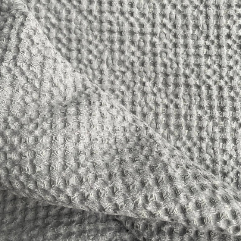 Big Linen Towel - Gray Waffle Fabric - Kotikauppa