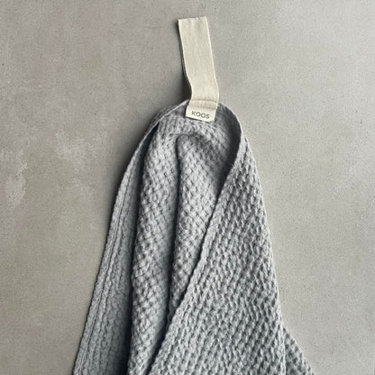 Big Linen Towel - Gray Waffle Fabric - Kotikauppa