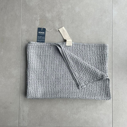 Big Linen Towel - Gray Waffle Fabric - Kotikauppa