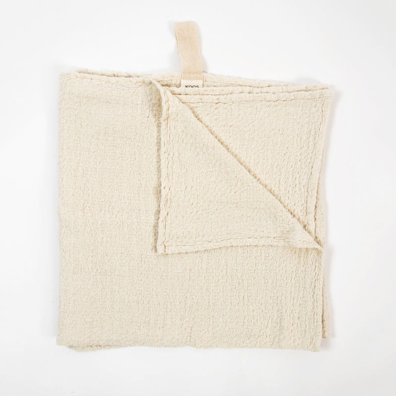Big Linen Towel - Textured White - Kotikauppa