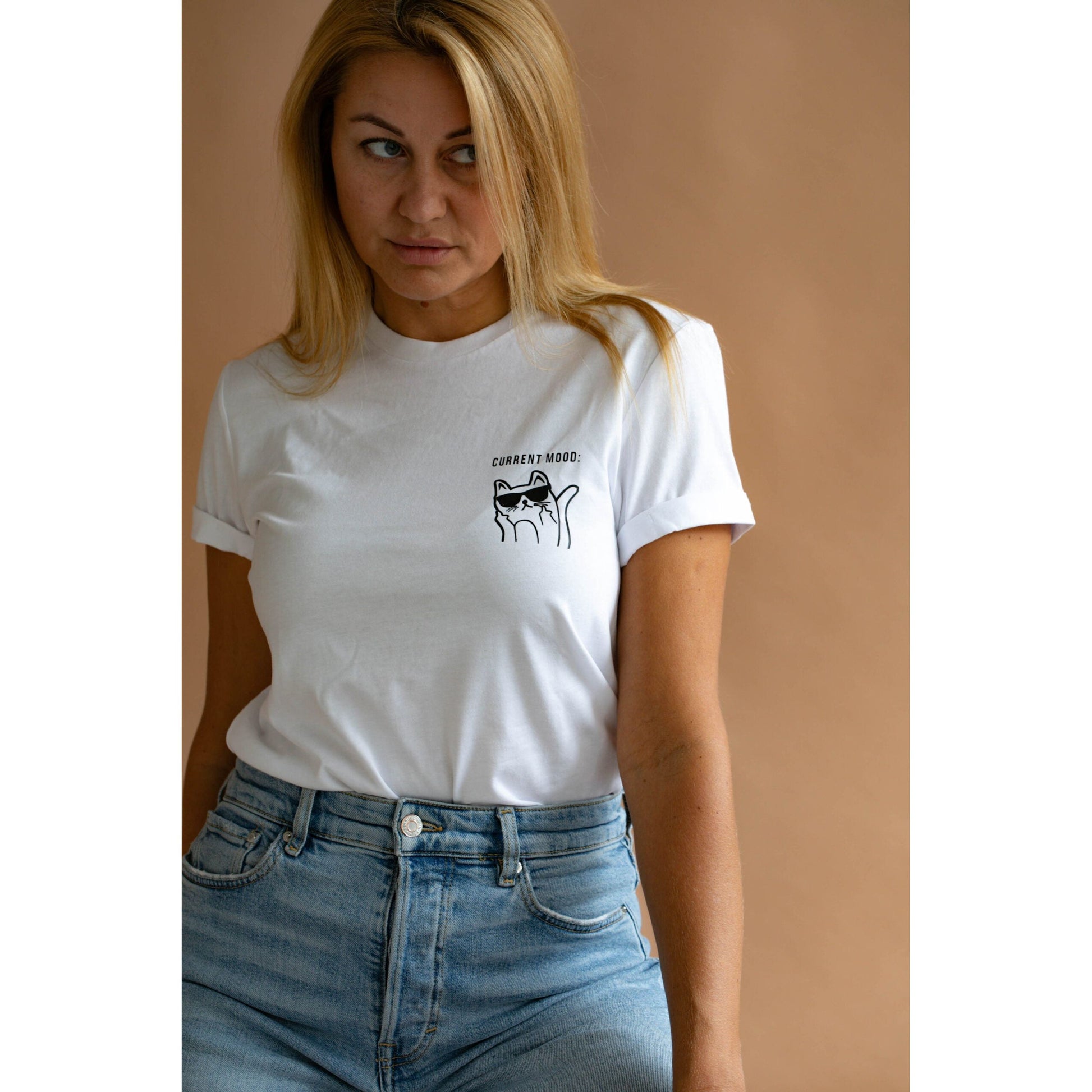Current Mood T-Shirt With Kitty
