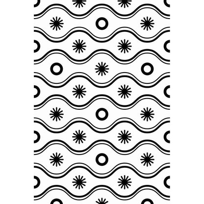 Black and white geometric retro (itseliimautuva) - Kotikauppa