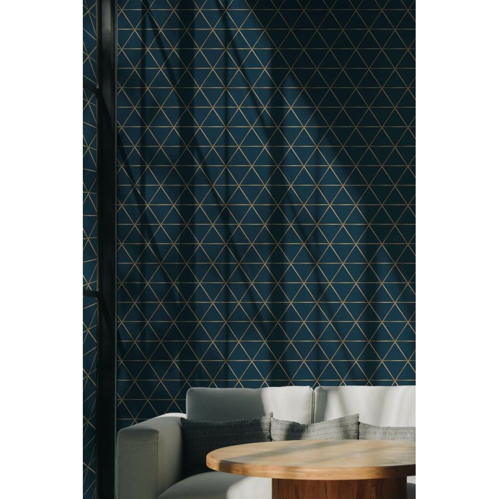 Blue luxury geometric (itseliimautuva) - Kotikauppa