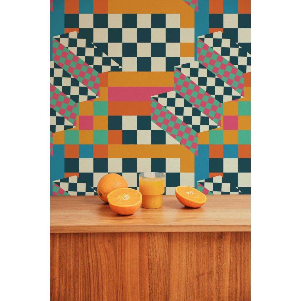 Bold Checkered Color Fiesta (itseliimautuva) - Kotikauppa