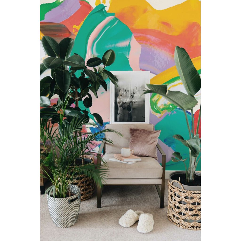 Bold Paint Elegance Wall Mural (itseliimautuva) - Kotikauppa