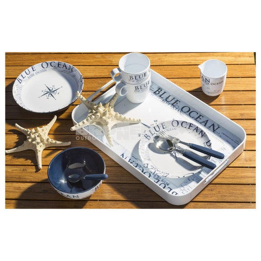 Brunner melamiiniastiasto Blue Ocean, liukueste, 36 osaa - Kotikauppa
