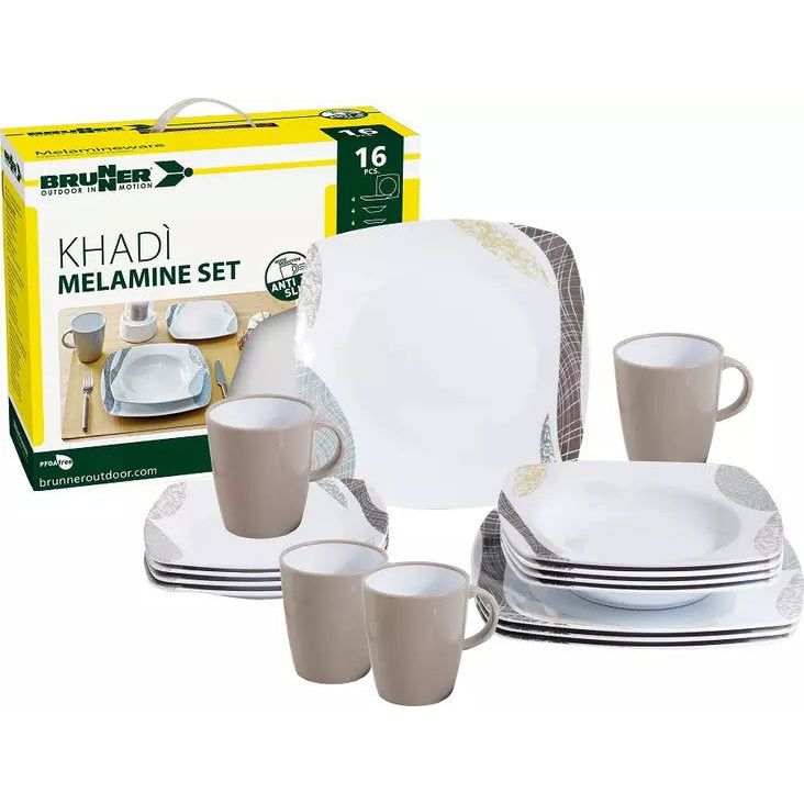 Brunner melamiiniastiasto Khadi, liukueste, 16 osaa - Kotikauppa