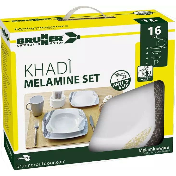 Brunner melamiiniastiasto Khadi, liukueste, 16 osaa - Kotikauppa