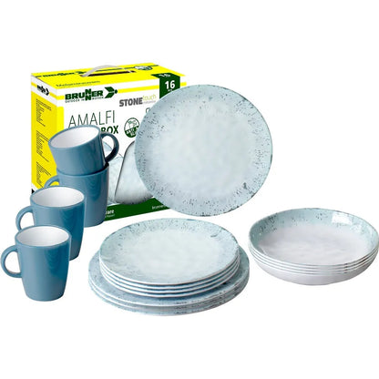 Brunner melamiiniastiasto Amalfi, liukueste, 16 osaa | 0830155N.C5E | 8022068068176 | Kotikauppa | Brunner