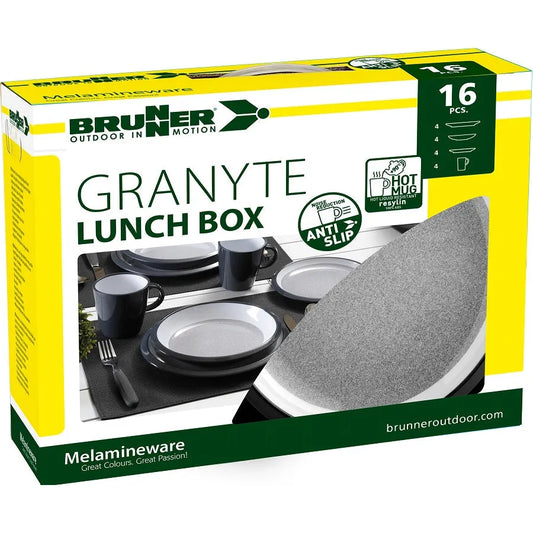 Brunner melamiiniastiasto Granyte, liukueste, 16 osaa
