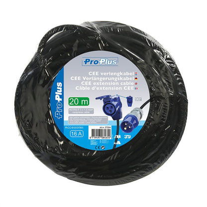 CEE-jatkojohto 20m CEE-kulmayhdistimellä + Schuko-pistokkeella 3x1,5mm² - Kotikauppa