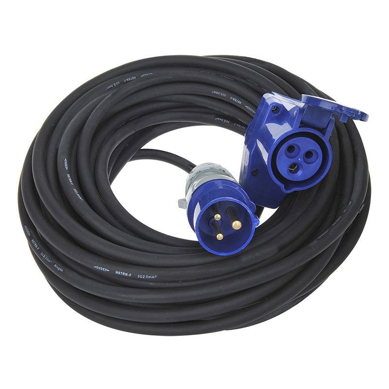 CEE-jatkojohto 20m CEE-kulmayhdistimellä + Schuko-pistokkeella 3x2,5mm² - Kotikauppa