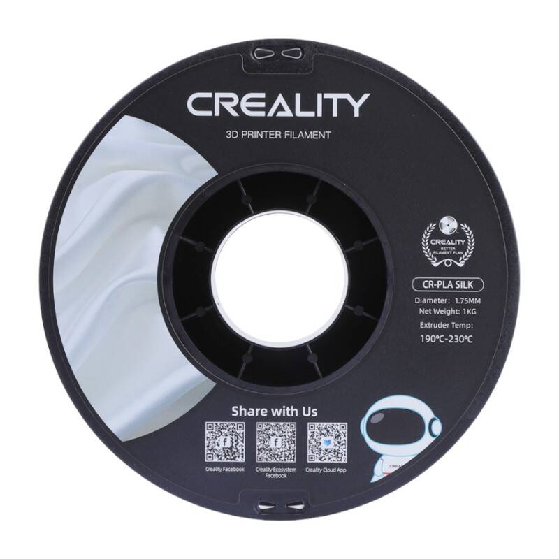 CR-Silk PLA Filament Creallity (Silver) - Kotikauppa