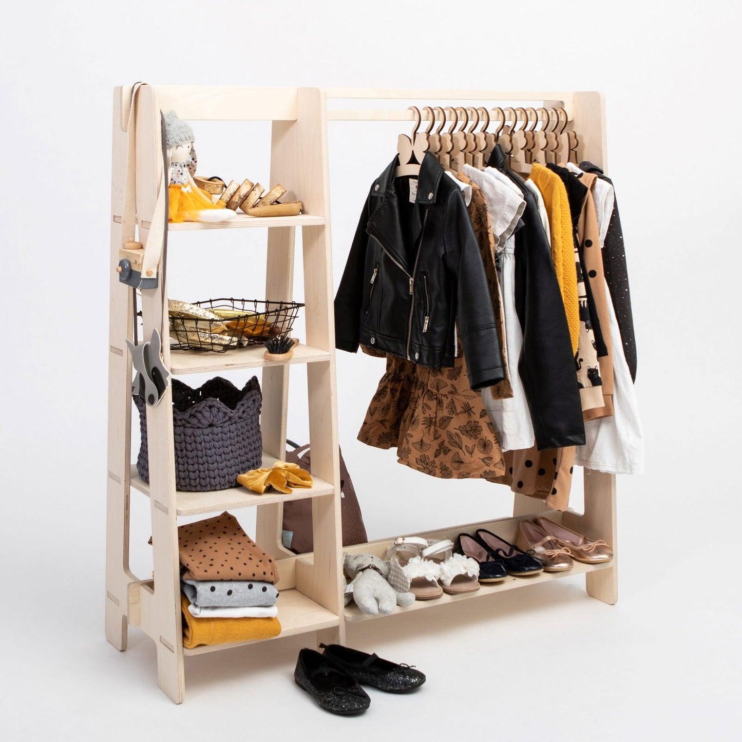 Clothing Rack with Shelves for Toddlers - Kotikauppa