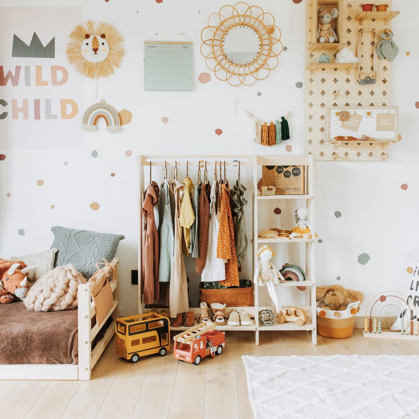 Clothing Rack with Shelves for Toddlers - Kotikauppa