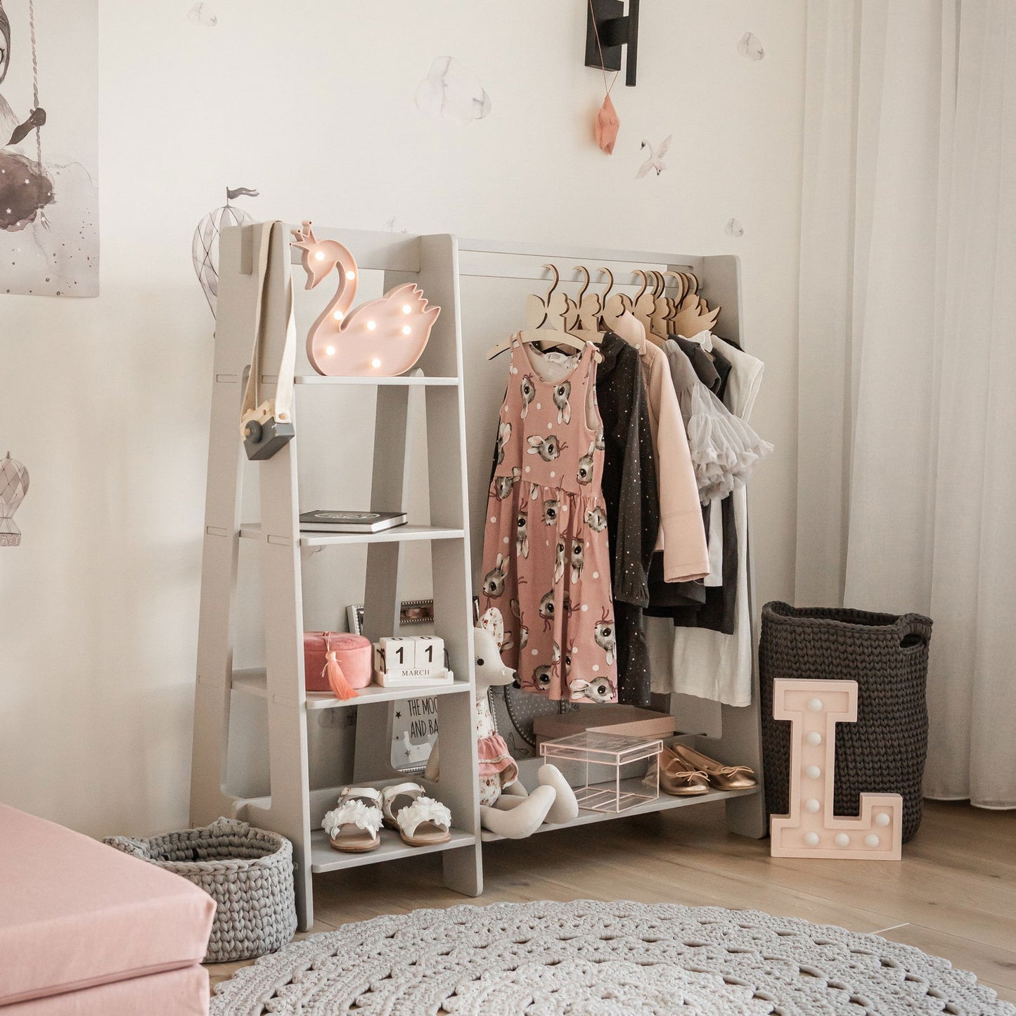 Clothing Rack with Shelves for Toddlers - Kotikauppa