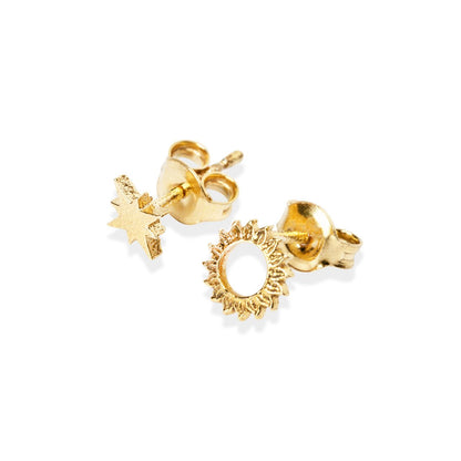 Celestial Sun Stud Earrings