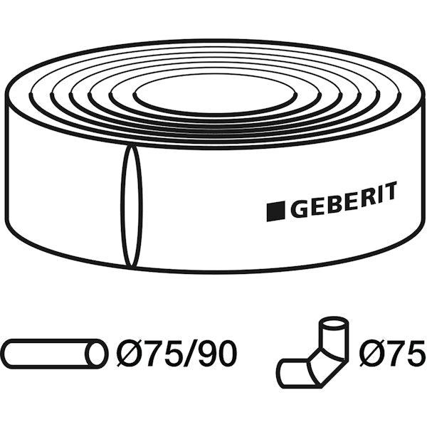 LÄPIVIENTIERISTE GEBERIT 75/90 15m