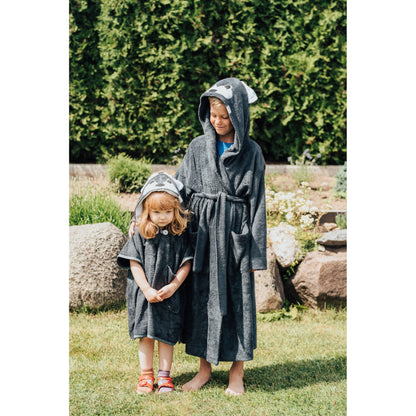 Bamboo Terry Bathrobe WOLF – For KIDS (Size 122-150)