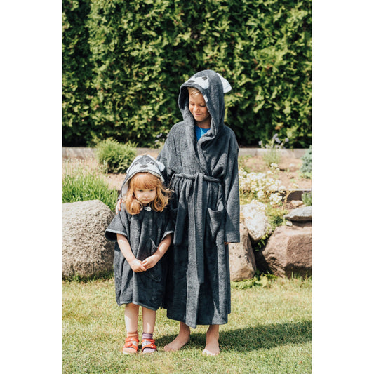 Bamboo Terry Bathrobe WOLF – For KIDS (Size 122-150)