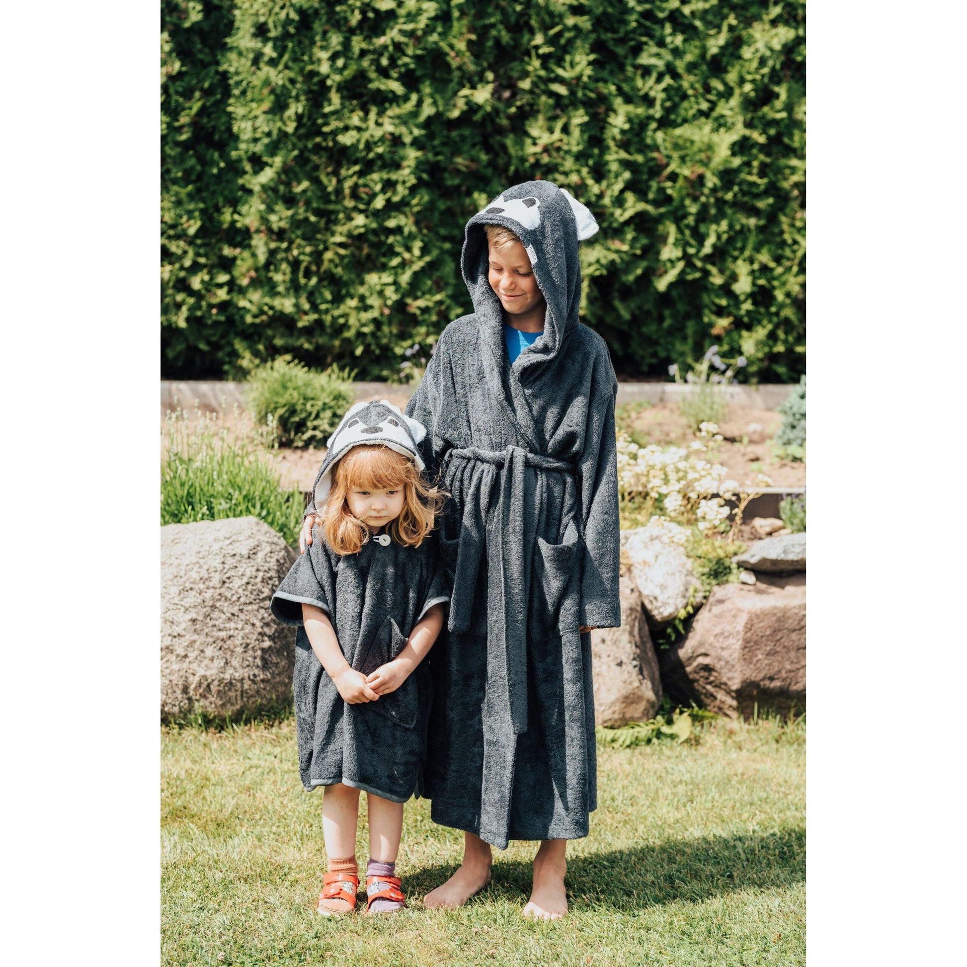 Bamboo Terry Bathrobe WOLF - For TODDLERS (Size 82/86-116)