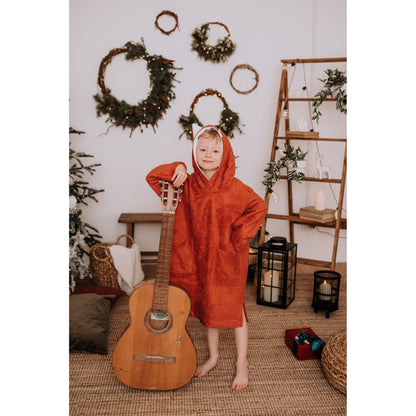Long-Sleeve Poncho FOX - For KIDS (Size 122-150)