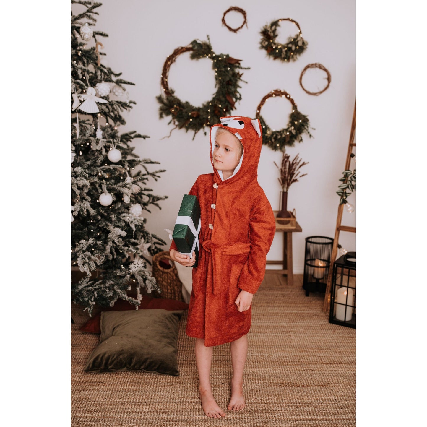 Bamboo Terry Bathrobe FOX - For TODDLERS (Size 82/86-116)