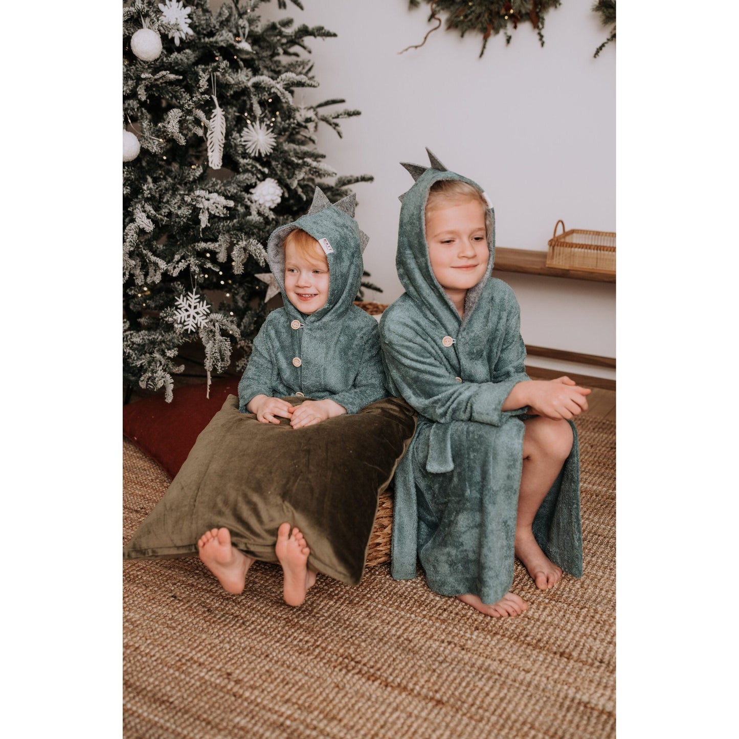 Bamboo Terry Bathrobe DINOSAUR - For TODDLERS (Size 82/86-116)