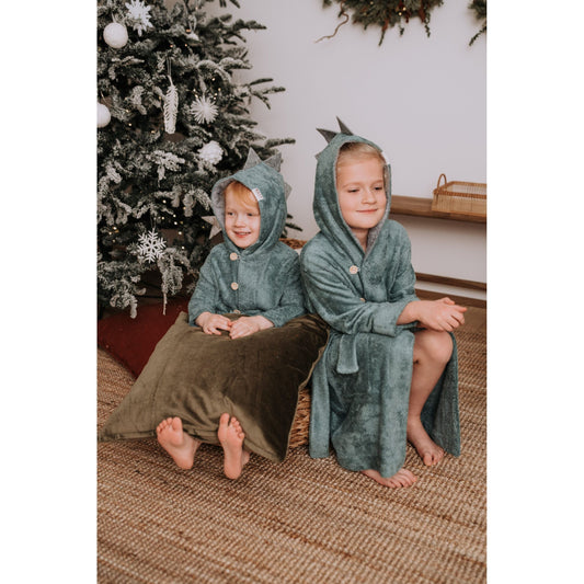Bamboo Terry Bathrobe DINOSAUR - For TODDLERS (Size 82/86-116)