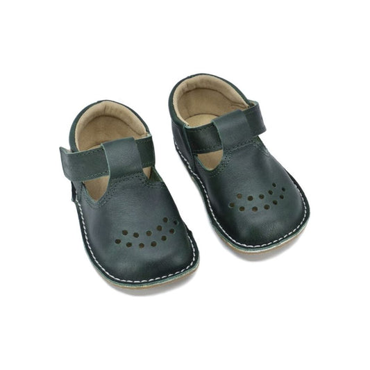 Leather Kids' Shoes Lusti - Dark Green