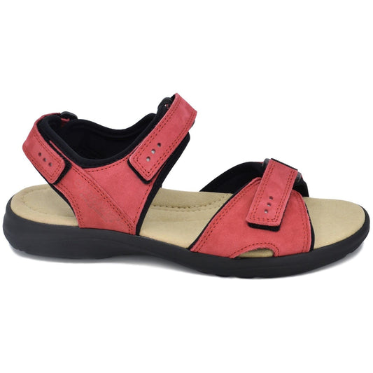 Liiva Women's Leather Sandals - Red