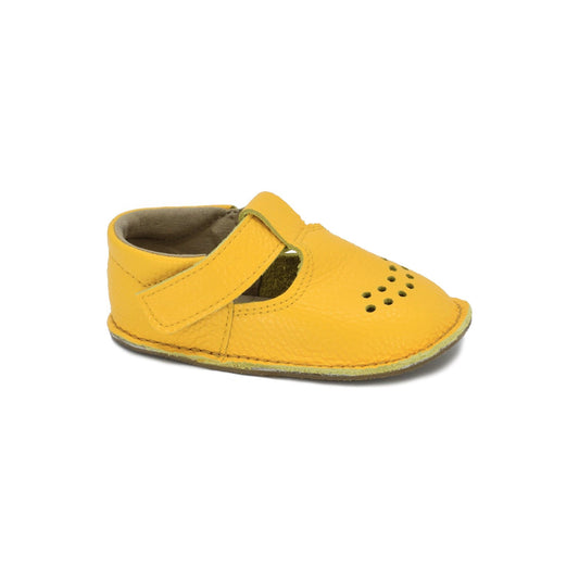Leather Kids' Shoes Lusti - Yellow