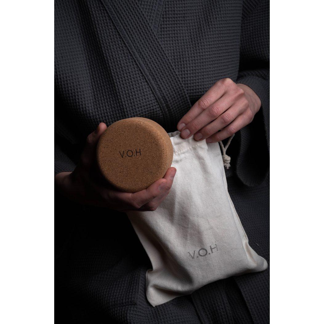 Solid Hair-Care Set with Corkwood Travel Cases