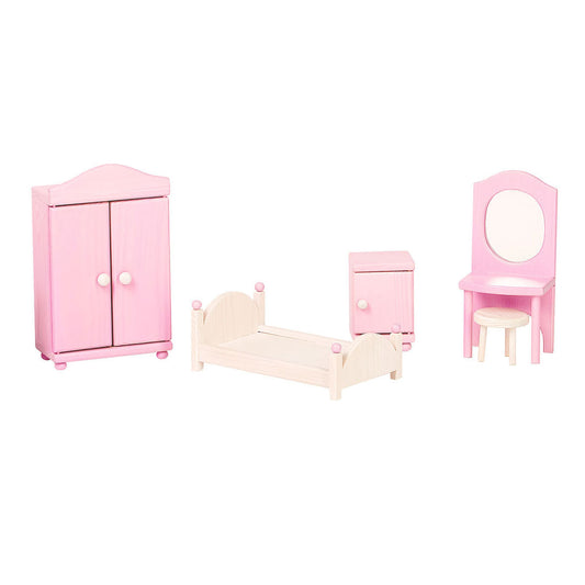 Dollhouse bedroom furniture - Pink & White - Kotikauppa