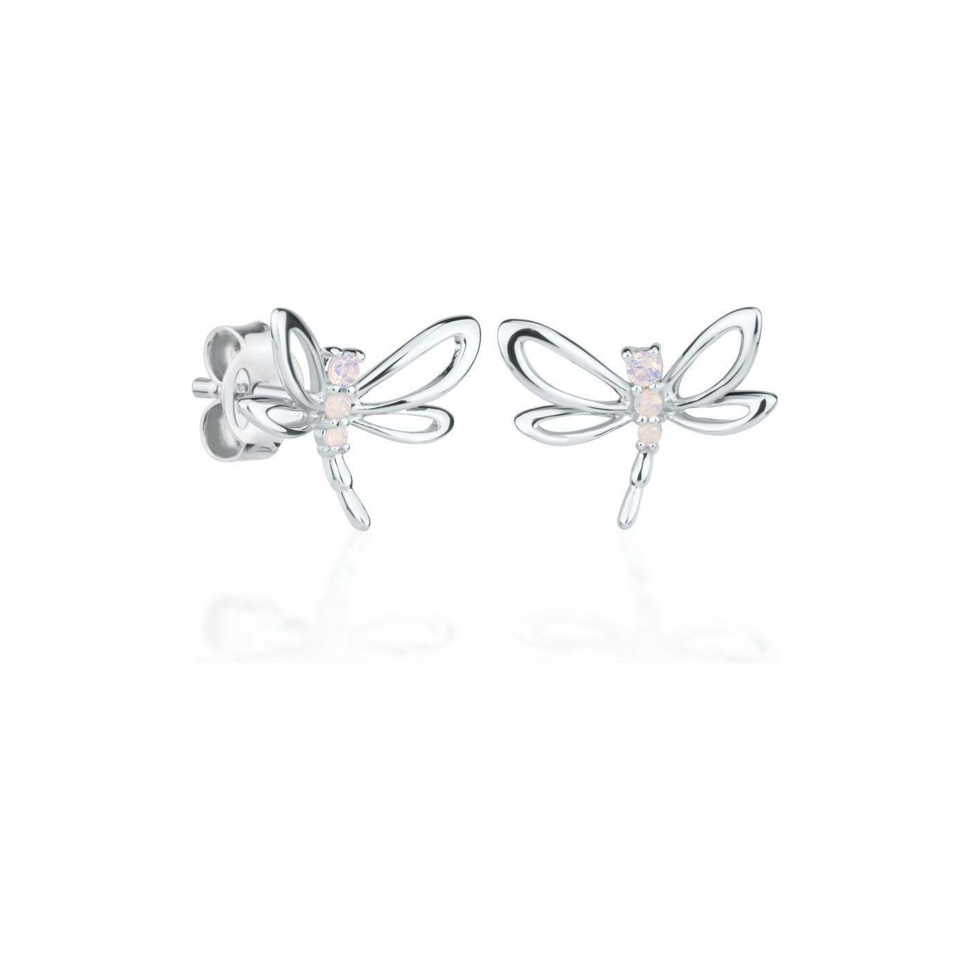 Earrings Pink Dragonfly - For Kids