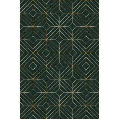 Emerald green geometric (itseliimautuva) - Kotikauppa