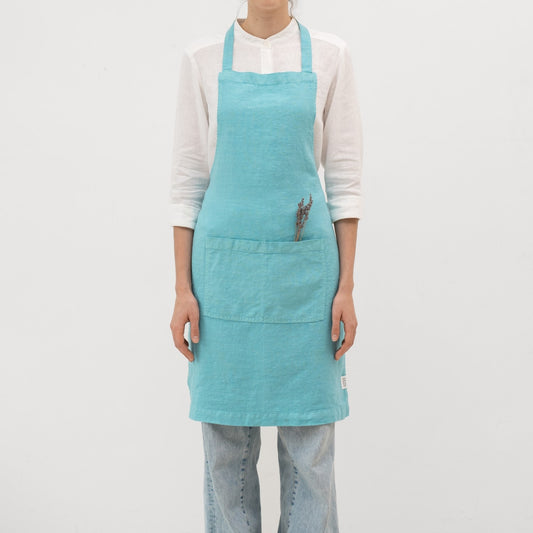Esiliina kahdella etutaskulla Linen Tales - Coastal Blue
