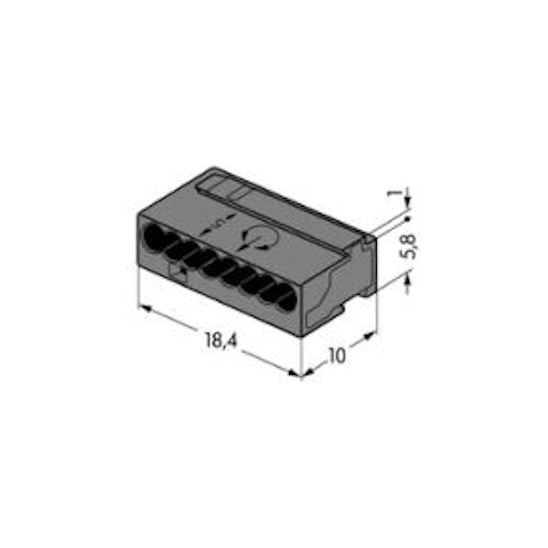 RASIALIITIN WAGO 243-208 8-NAP,HAR,0.2-0.75mm2 50kpl