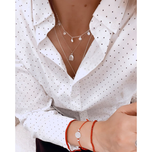 Flower Of Life Bracelet S – Red Cord