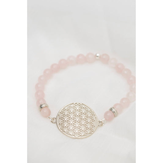 Flower Of Life Bracelet - Rose Quartz