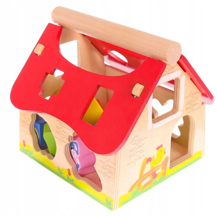 Farmhouse Shape Sorter With Animals - Kotikauppa