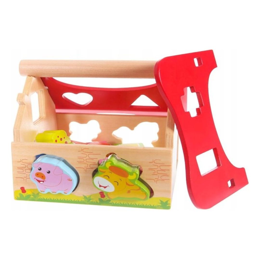 Farmhouse Shape Sorter With Animals - Kotikauppa
