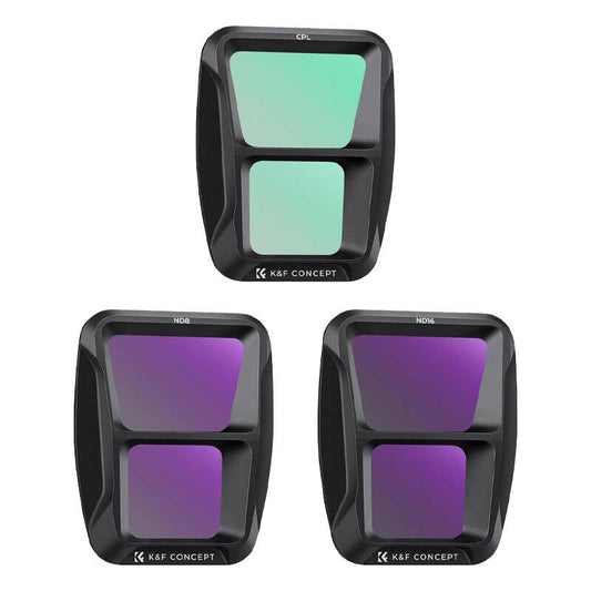 Filters K&F Concept CPL+ND8+ND16 Kit for DJI Air 3 - Kotikauppa