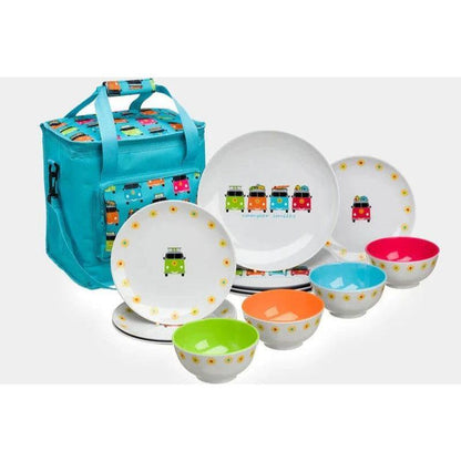 Flamefield melamiiniastiasto Camper Smiles, 13 osaa | CAM0113 | 5023412861132 | Kotikauppa | Flamefield