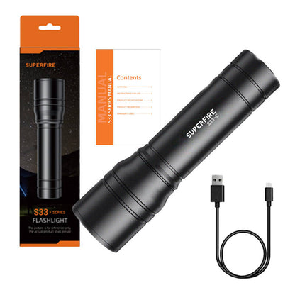 Flashlight Superfire S33-C, 210lm, USB - Kotikauppa