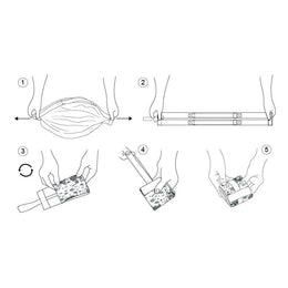 Kassi Luminary-Moomin taiteltava heijastava musta