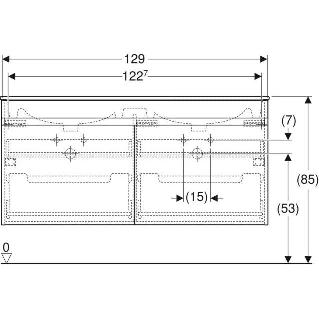 ALLASKAAPPIPAKETTI RENOVA PLAN 1300X480X622mm VALKOINEN