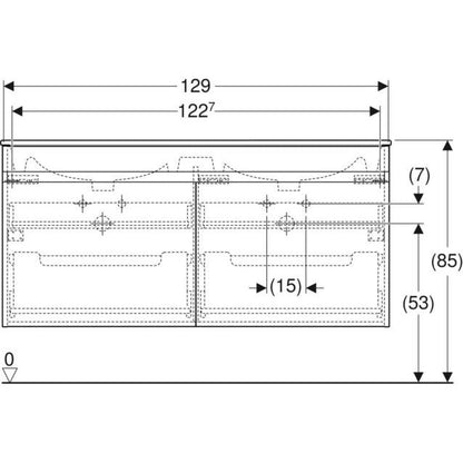 ALLASKAAPPIPAKETTI RENOVA PLAN 1300X480X622mm VALKOINEN