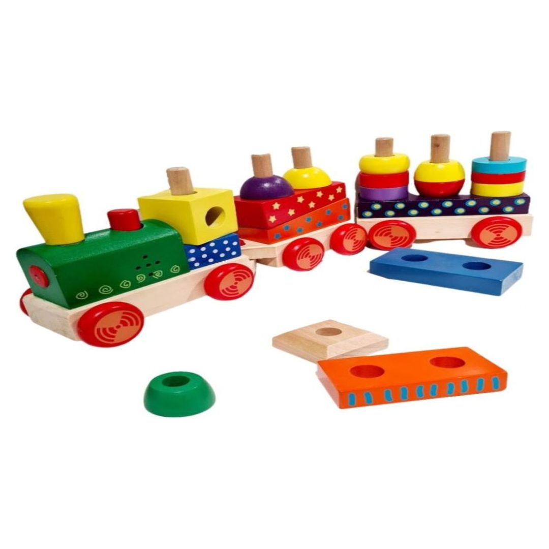 Giant Block Train With Sound - Kotikauppa